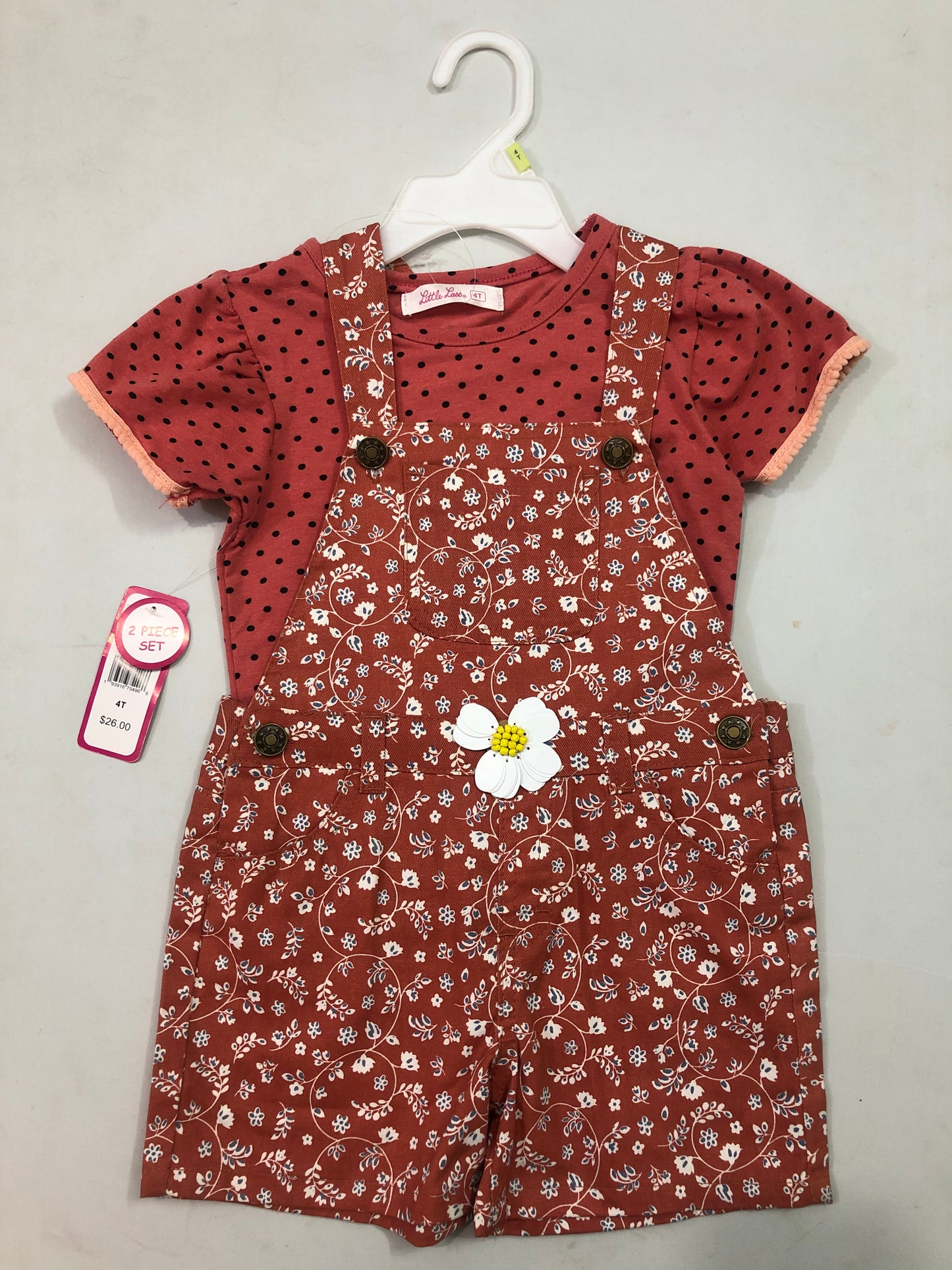 Little Lass Dungaree Set