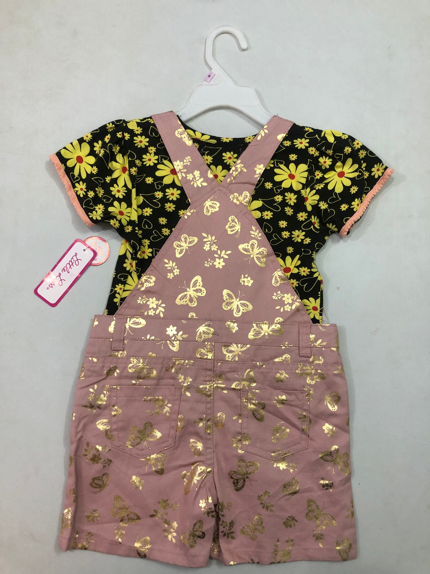 Little Lass Dungaree Set