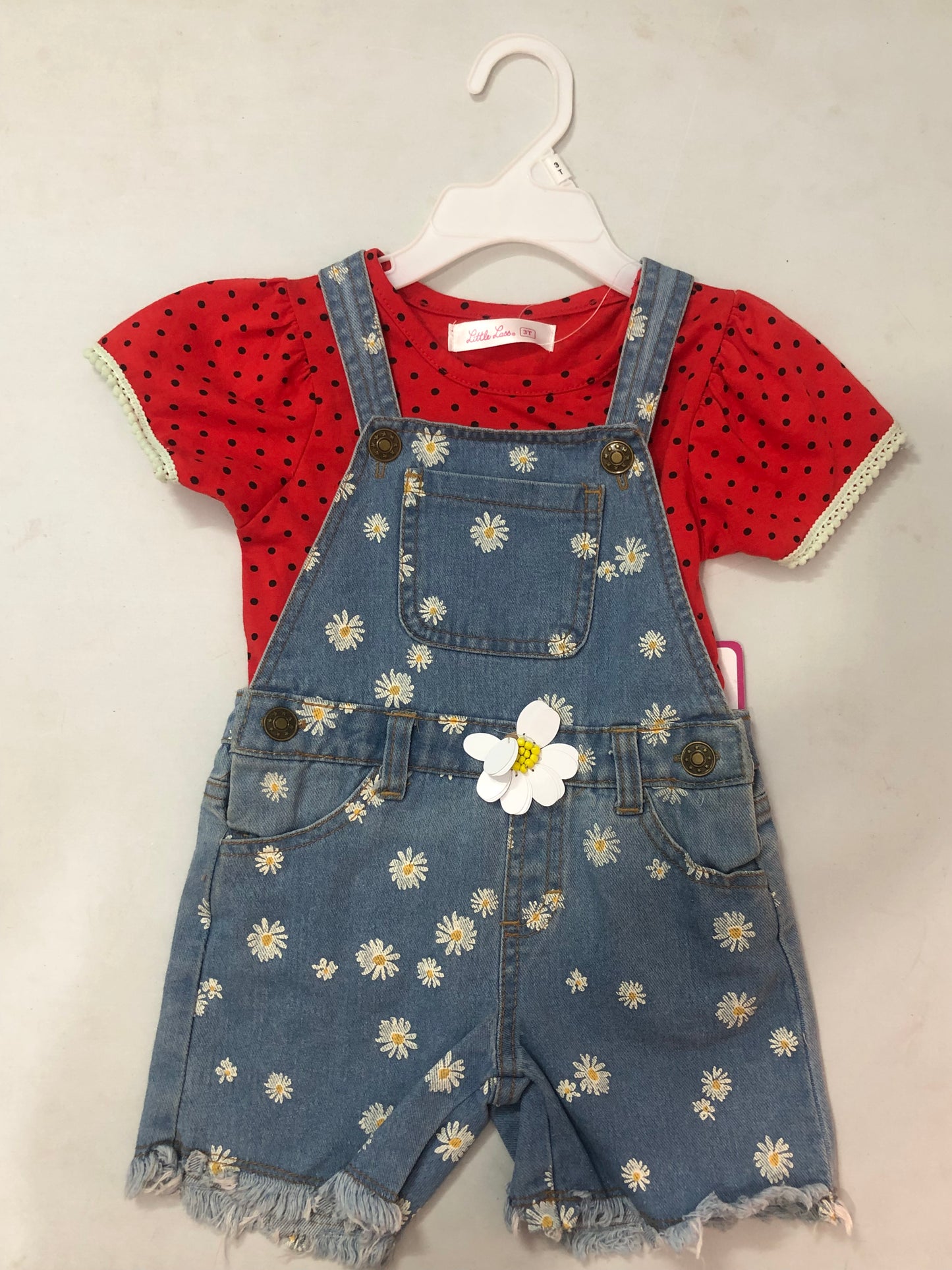 Little Lass Dungaree Set