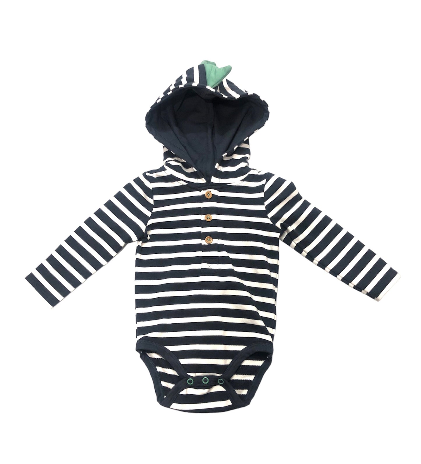 3-6 Months: Hoodie Baby Bodysuit