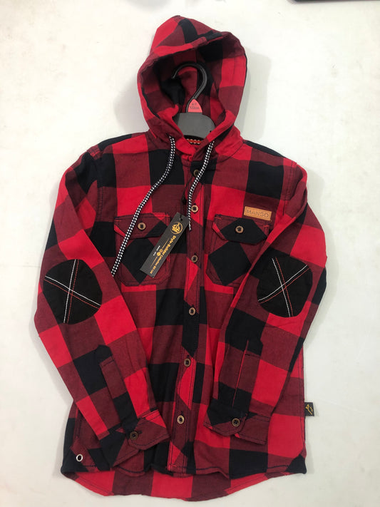4-12 Years: Boys Hooded Long-sleeve Shirt